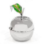 Sterling Silver Apple-Shaped Honey Dish