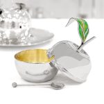Sterling Silver Apple-Shaped Honey Dish