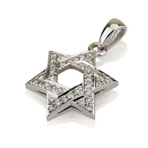 18k Gold Diamond Star of David Pendant - Baltinester Jewelry