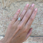 14k White Gold Small Diamond Hamsa Ring