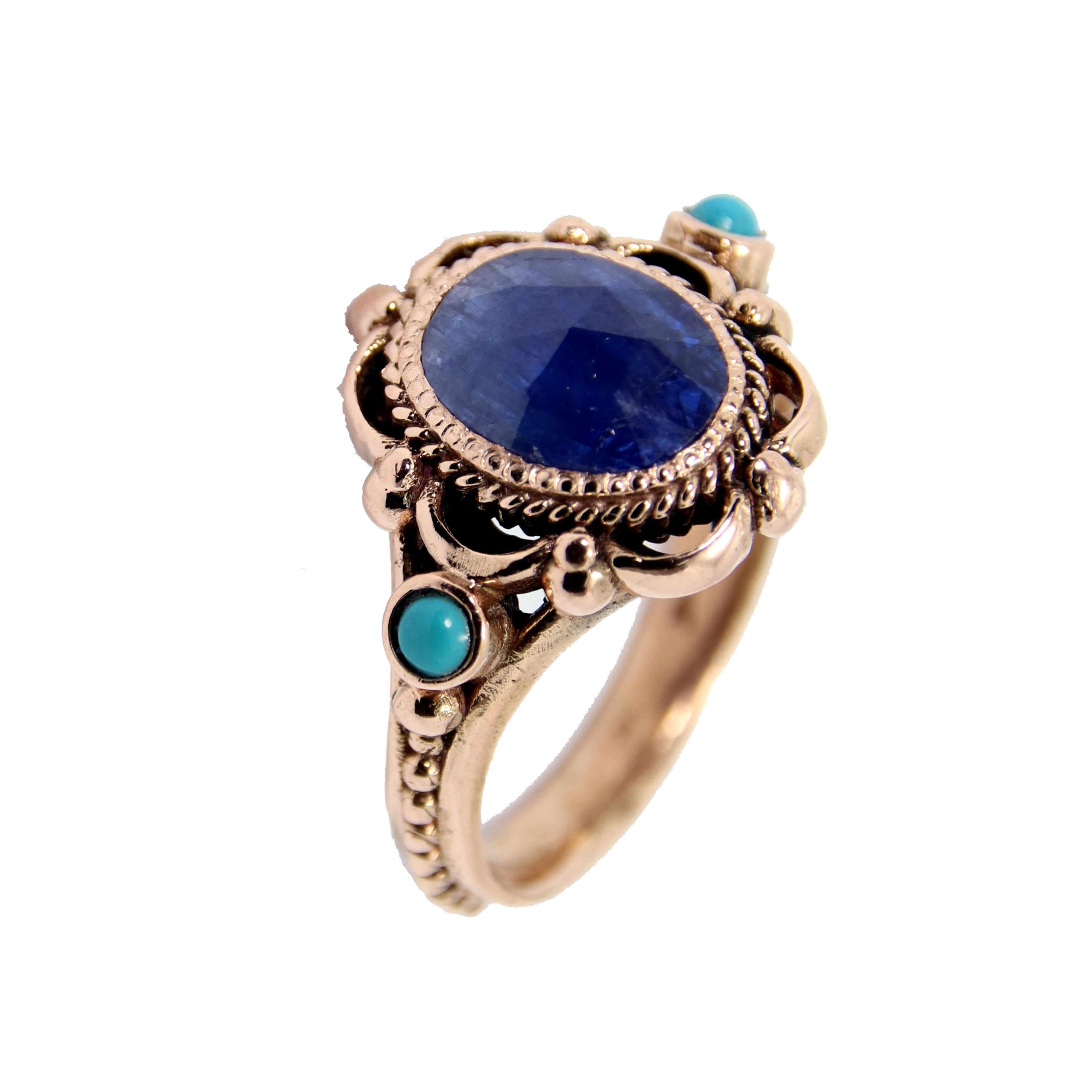Turquoise and sapphire ring discount