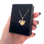 18k Gold Diamond Dove of Peace Magen David Pendant
