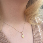 Evil Eye Hamsa Diamond Pendant in 18k Gold
