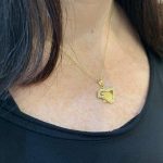 18k Gold Diamond Dove of Peace Magen David Pendant