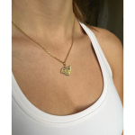 18k Gold Diamond Dove of Peace Magen David Pendant