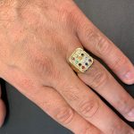 Choshen 12 Precious Stones Signet Ring in 14k Yellow Gold