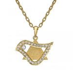 18k Gold Diamond Dove of Peace Magen David Pendant