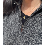 14k Gold 3D Hamsa Chai Pendant