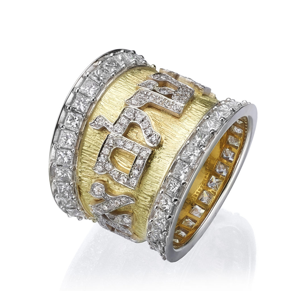 tapered diamond wedding band