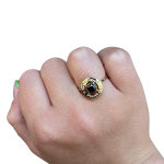 14k Gold Dainty Onyx Shema Ring