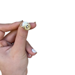 14k Gold Dainty Onyx Shema Ring