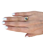 14k Gold Dainty Onyx Shema Ring