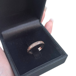 14K Gold Engraved Floral Ani L’dodi Ring
