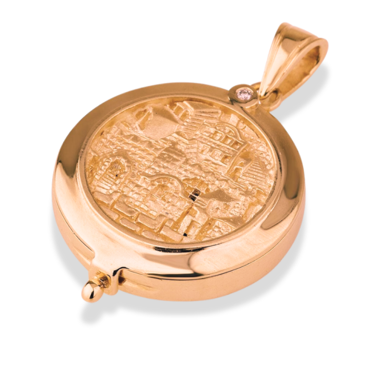 Jerusalem Locket Pendant with Diamond