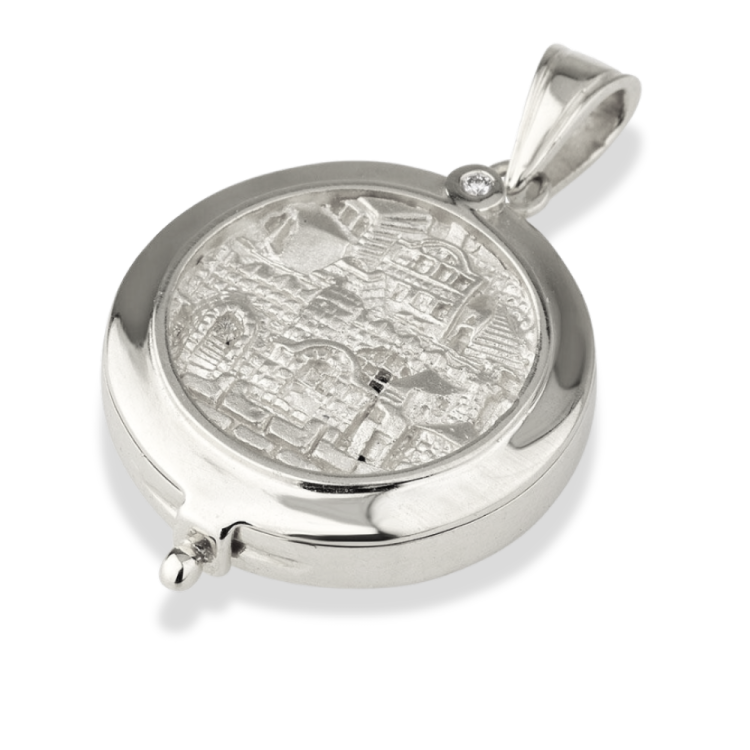 Jerusalem Locket Pendant with Diamond