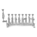 Silver Menorah with Klezmer Musicians – Medium Size