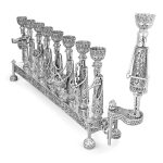 Silver Menorah with Klezmer Musicians – Medium Size