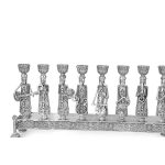 Silver Menorah with Klezmer Musicians – Medium Size