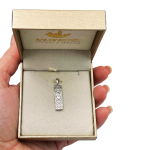 Mezuzah Pendant with Star of David & Shin in 14K Gold