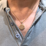 Star of David Medallion Pendant in 14K Gold