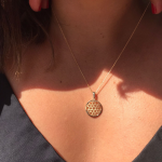 Star of David Medallion Pendant in 14K Gold