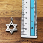Star of David Textured Interwoven 3D Pendant in 14K Gold