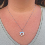 Star of David Textured Interwoven 3D Pendant in 14K Gold