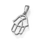 Minimalist Hamsa Cutout Pendant in 14K Gold