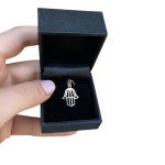 Contemporary Hamsa Cutout Pendant in 14K Gold