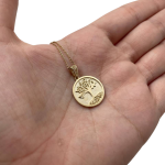 Tree of Life Round Pendant in 14K Gold