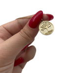 Tree of Life Round Pendant in 14K Gold