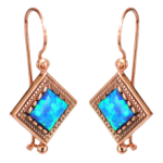 14k Rose Gold Yemenite Opal Earrings