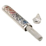 Enamel Multicolored Sterling Silver Mezuzah Case