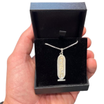 Kartush Hebrew Name Pendant in Silver and Gold