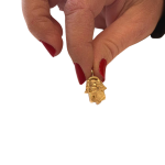 14k Gold 3D Old City Jerusalem Hamsa Thick Pendant