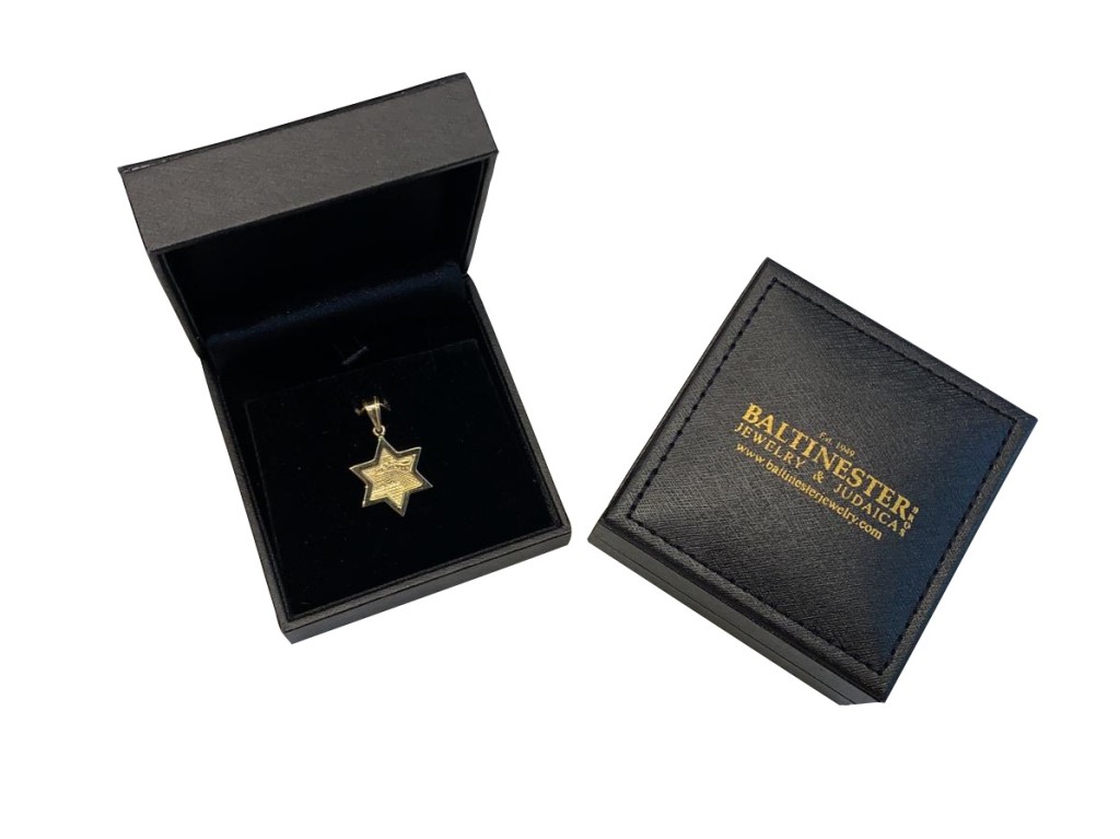 3D Jerusalem Star of David Pendant 14k Gold