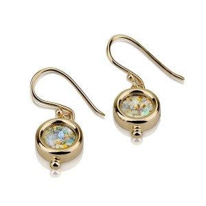 Roman Glass Enchantment Earrings in 14K Yellow Gold