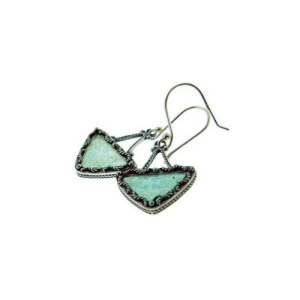 Triangle Filigree Roman Glass Earrings