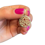Shema Yisrael Round Medallion Pendant in 14k Gold – Medium