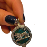 Lion of Judah Pendant and Chain – Jerusalem Eilat Stone Round Silver