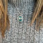 Lion of Judah Pendant and Chain – Jerusalem Eilat Stone Round Silver