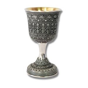 Sterling Silver Full Filigree Kiddush Cup