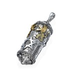 Silver & Gold Jewish Symbols Torah Pendant