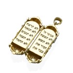 14k Yellow Gold Lion of Judah Torah Pendant
