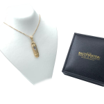 14k Gold Hammered Round Mezuzah Pendant
