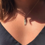 Mezuzah Pendant with Star of David & Shin in 14K Gold