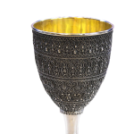 Shabbat Kiddush Cup with Elegantly Detailed Full Filigree