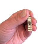 Mezuzah Pendant with Star of David & Shin in 14K Gold