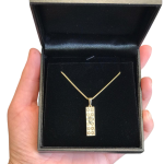 Mezuzah Pendant with Star of David & Shin in 14K Gold