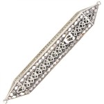 Silver Filigree Triangular Mezuzah Case